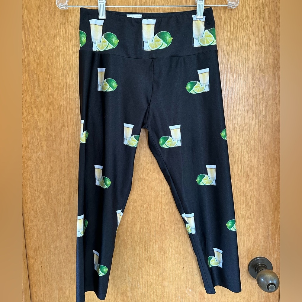 Goldsheep Tequila Lime Shot Glass Leggings Pants M